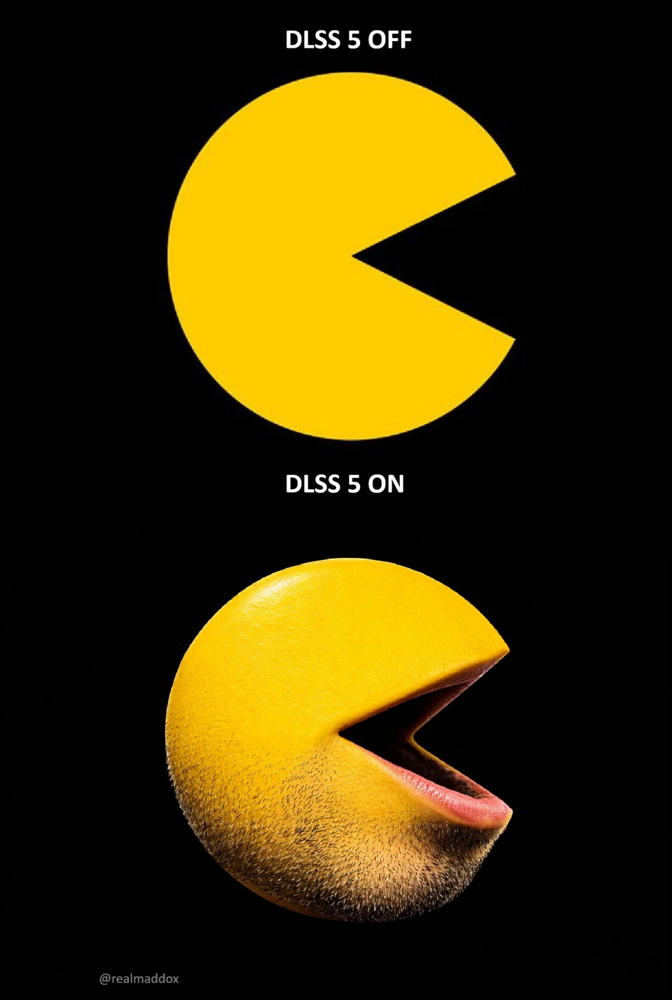 DLSS 5 OFF vs DLSS 5 ON — Pac-Man